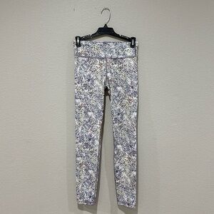 Athleta girl printed chit chat leggings - girls size XL